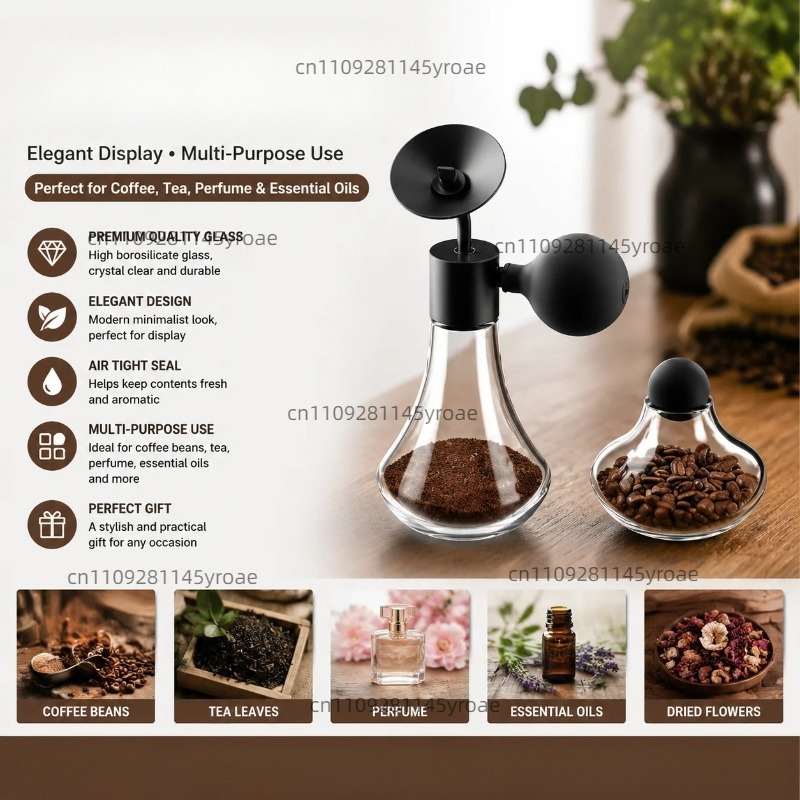 Coffee Tea & Hot Chocolate - Frasco de Amostra de Vidro para