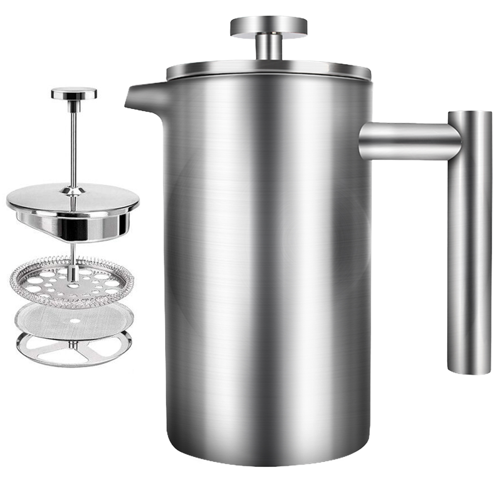 Coffee Tea Espresso Machines - Grande capacidade French Press Coffee Maker,