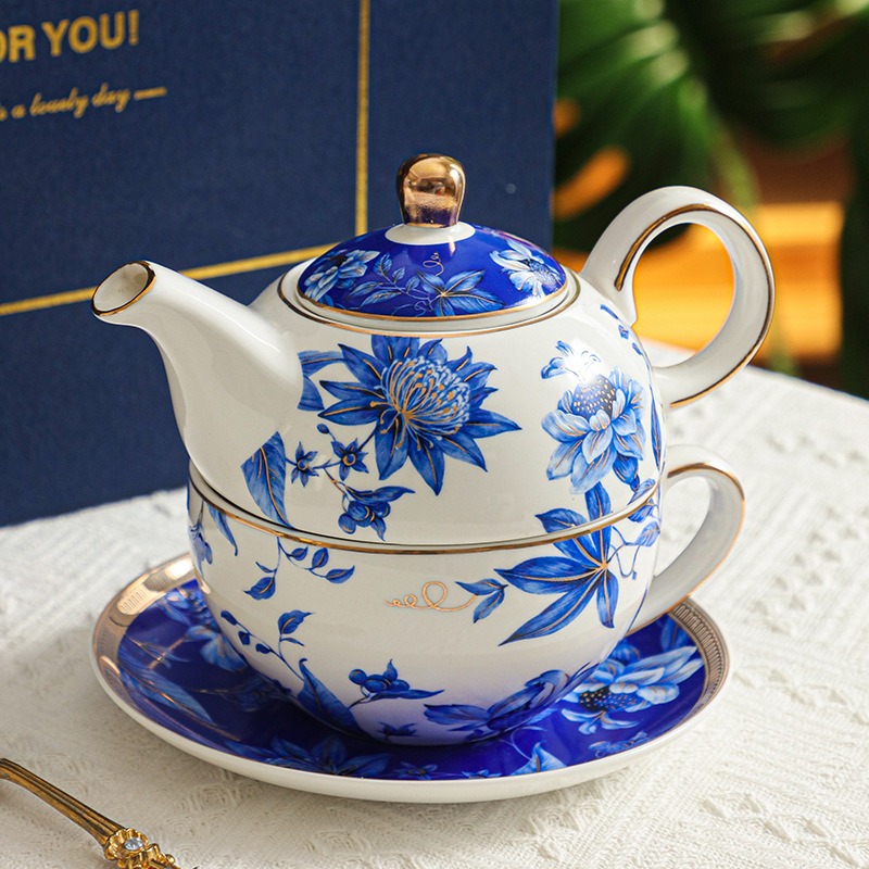 Coffee Tea Gift Set - Conjunto de chá de cerâmica peônia