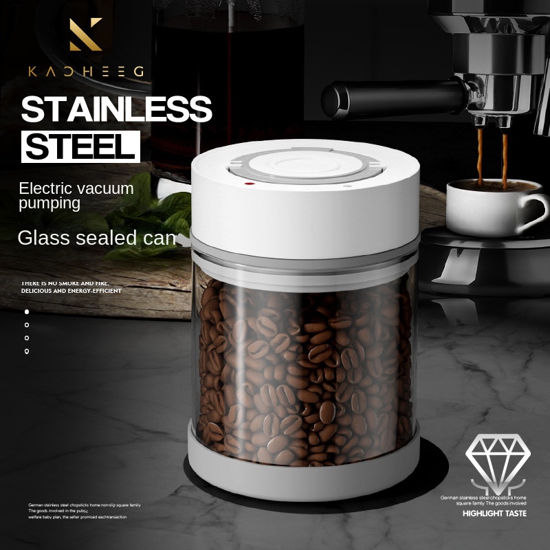 Coffee Tea Sugar Canisters - Vácuo elétrica Grãos de Café Jarra