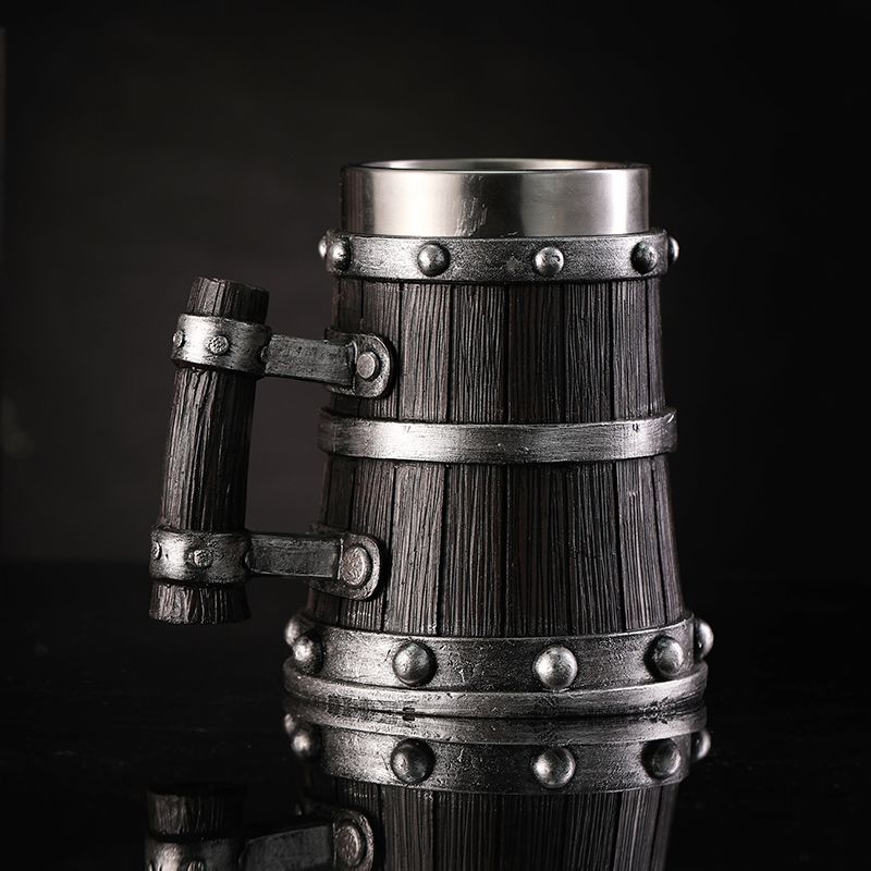 Coffee Tea Drink - Caneca de Resina com Efeito Madeira