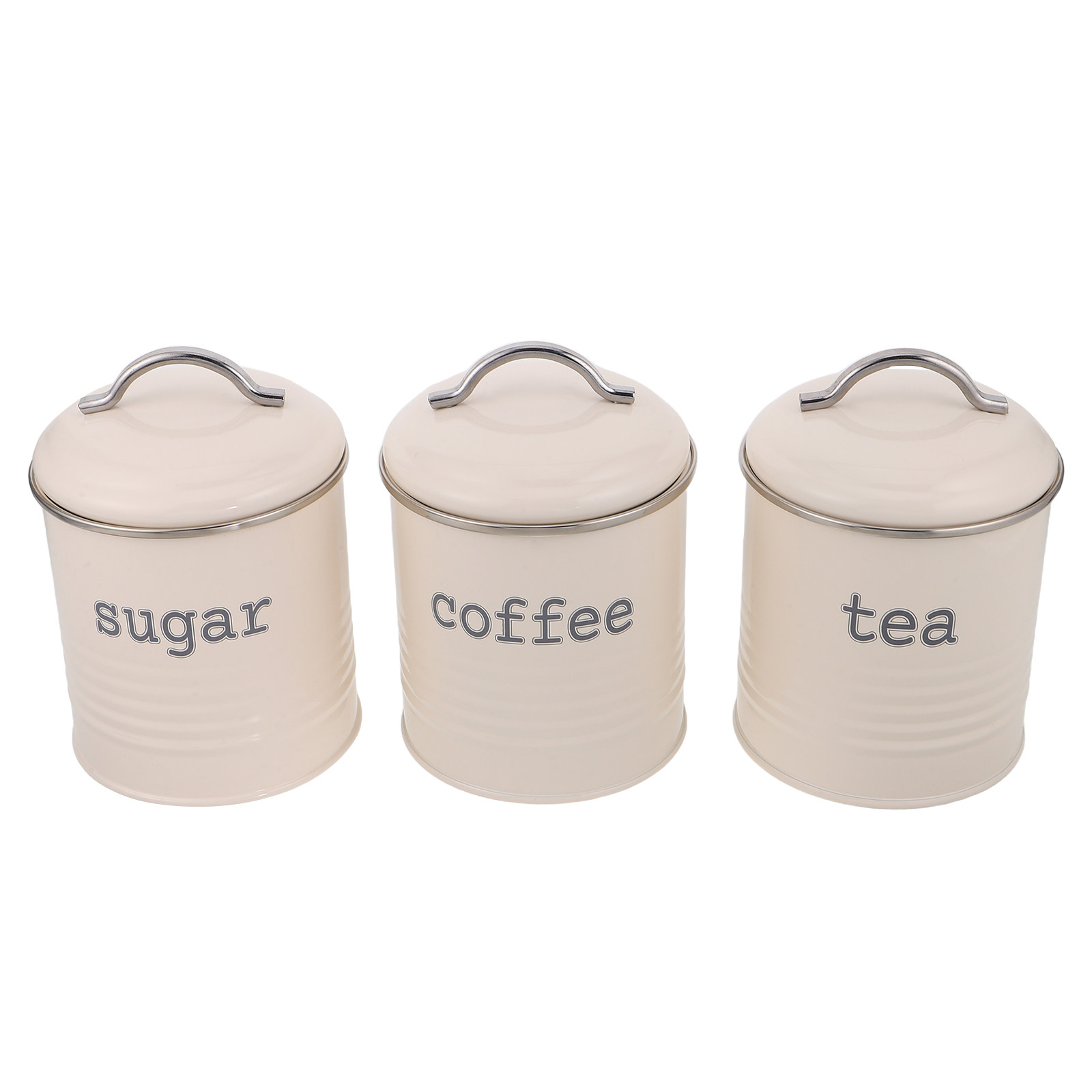 Coffee Tea Sugar Canisters - Conjunto de 3 Recipientes Herméticos para