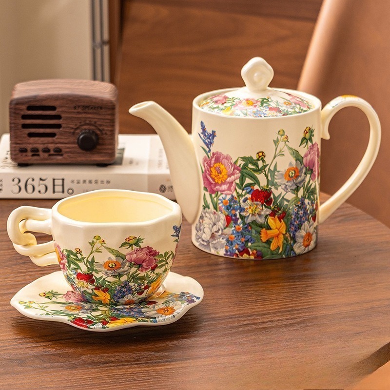 Conjunto de Chá Cerâmico Flora - Coffee Tea Gift Basket avaliação e preço