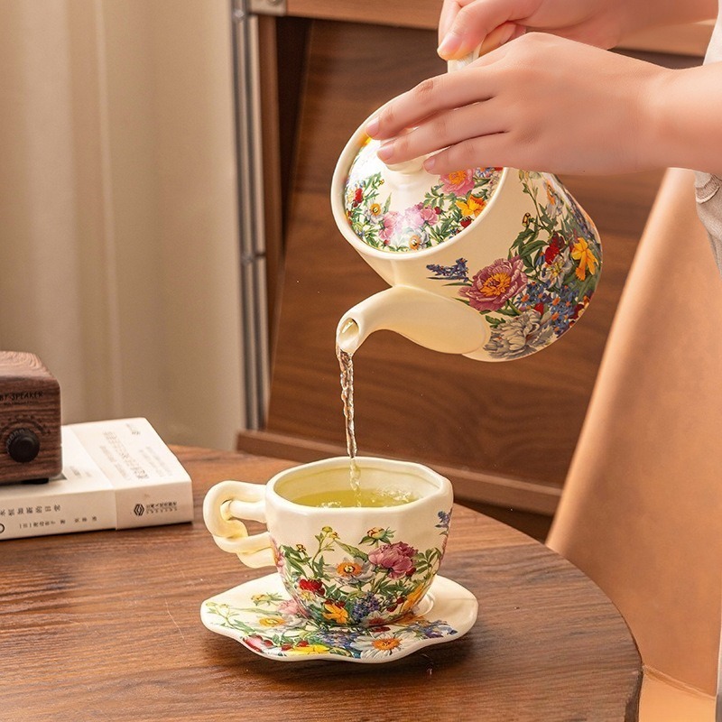 Conjunto de Chá Cerâmico Flora - Coffee Tea Gift Basket avaliação e preço