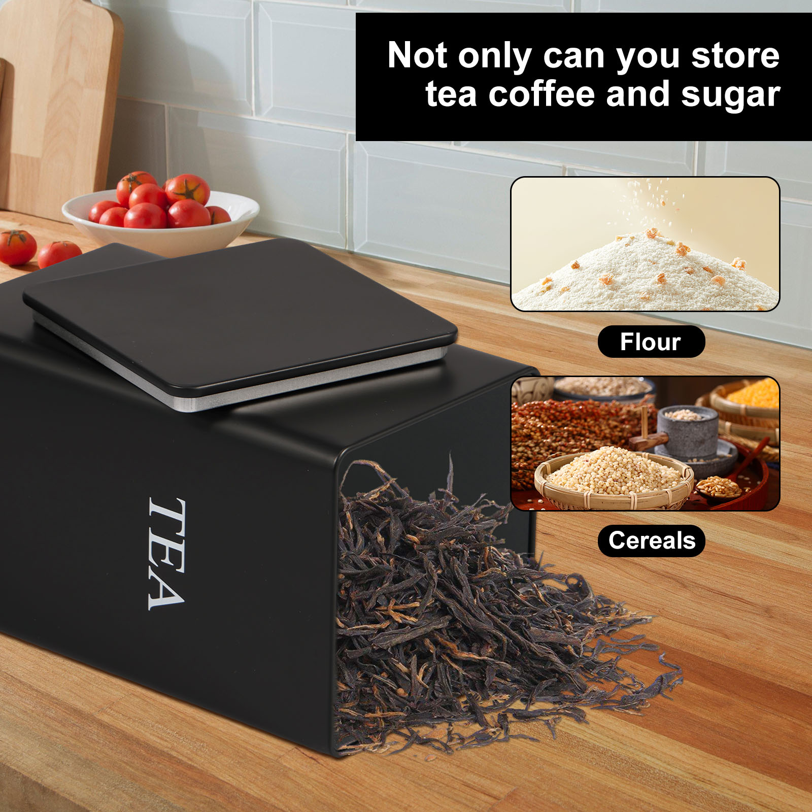 3 pçs caixas de armazenamento  - Coffee Tea Sugar Canisters avaliação e preço
