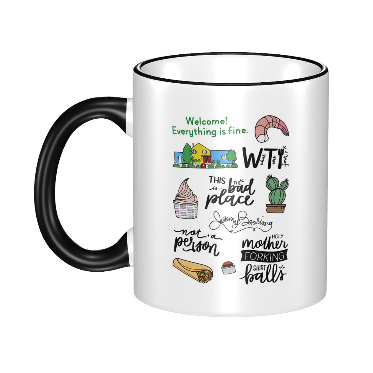 Caneca de Cerâmica Engraçada d - Coffee Tea Place avaliação e preço