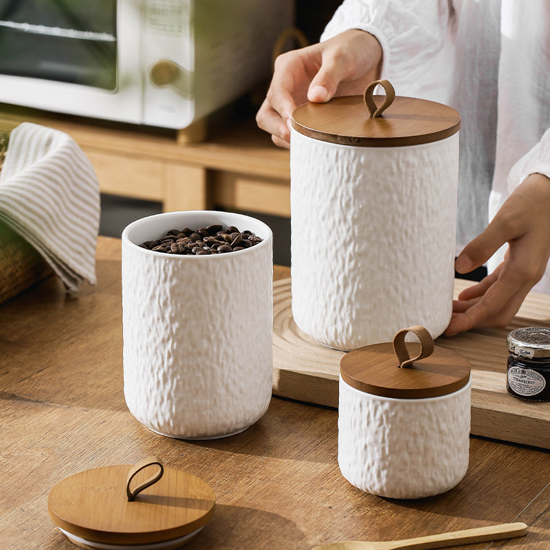 Recipiente de cerâmica para ar - Coffee Tea Sugar Canisters avaliação e preço