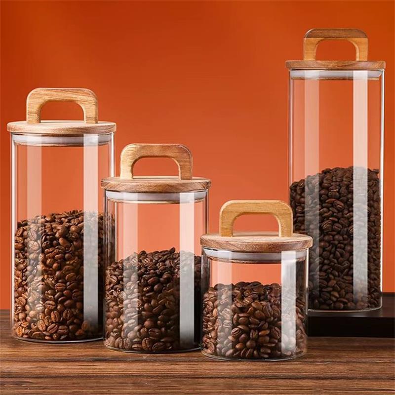 Frasco de vidro transparente c - Coffee Tea Sugar Canisters avaliação e preço