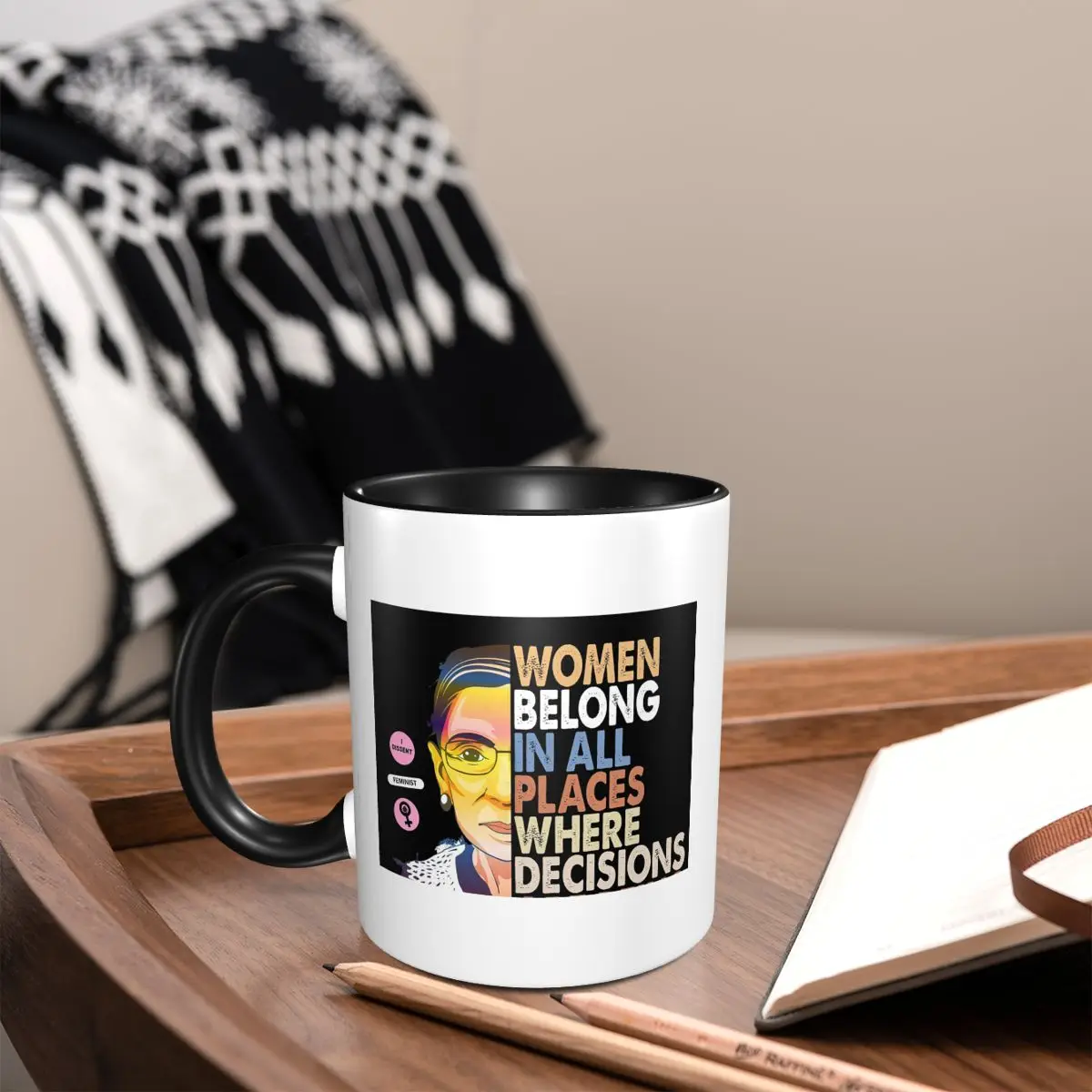 Caneca RBG Ruth Bader Ginsburg - Coffee Tea Place avaliação e preço