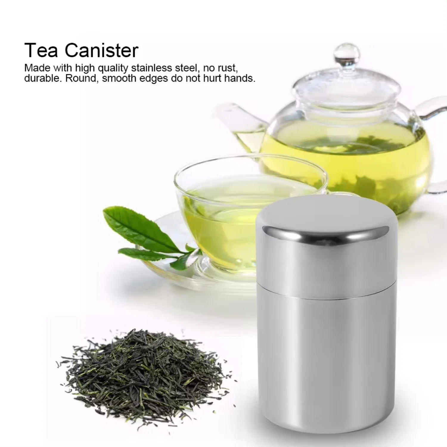 Latas de folhas de chá de aço  - Coffee Tea Sugar Canisters avaliação e preço