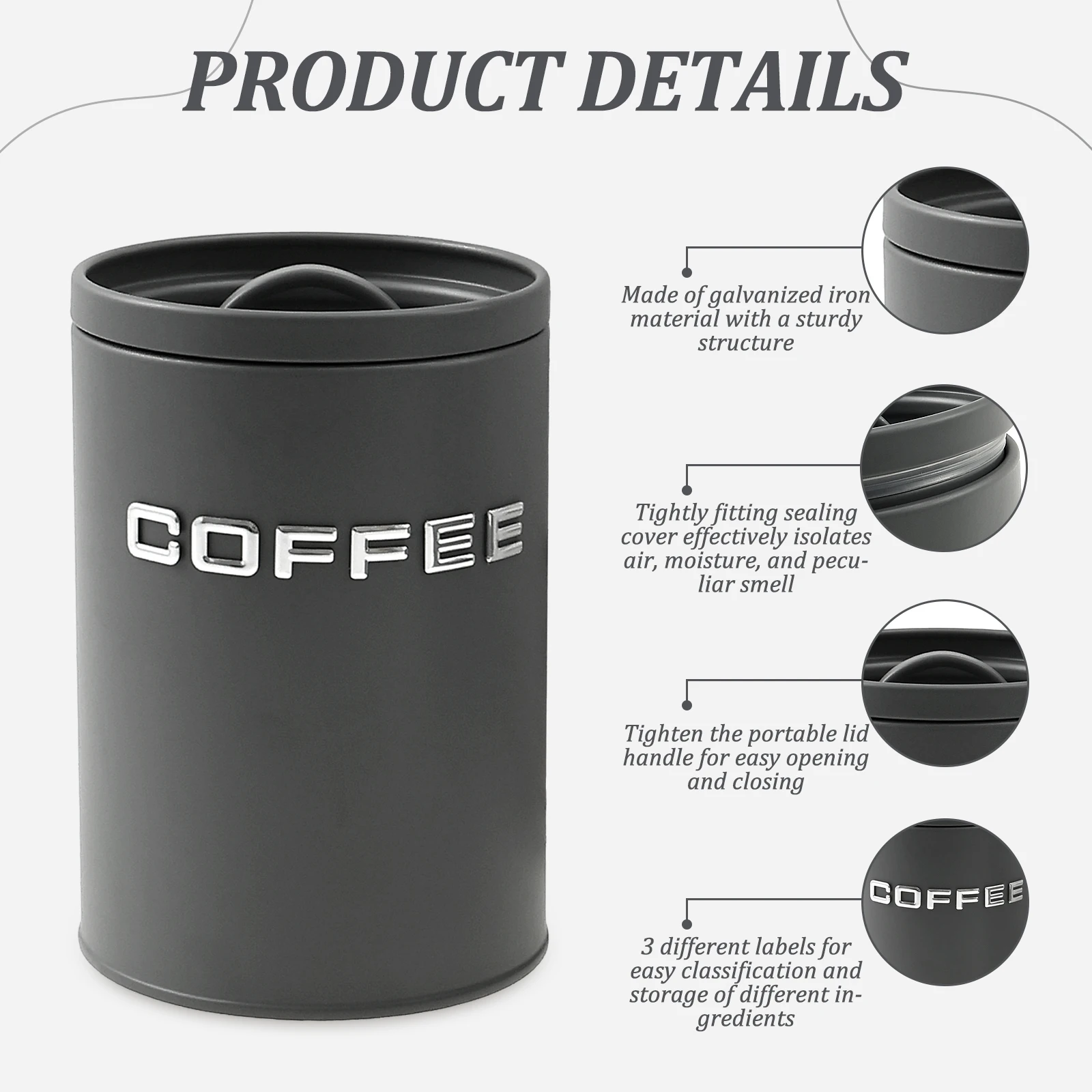 3 pçs chá café açúcar vasilha  - Coffee Tea Sugar Canisters avaliação e preço